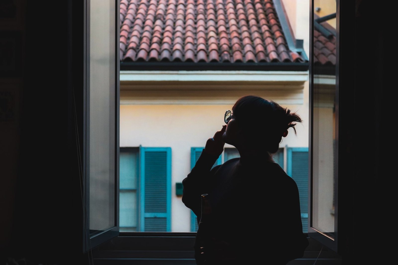 Woman feeling calm and secure in her long distance relationship
