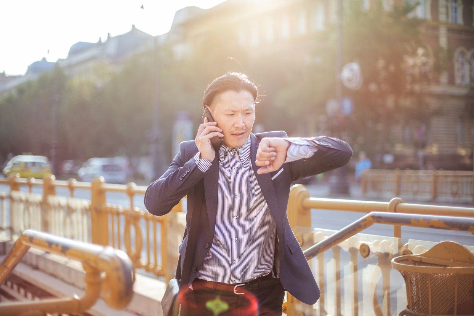 Woman checking the time before a scheduled call with her long distance partner